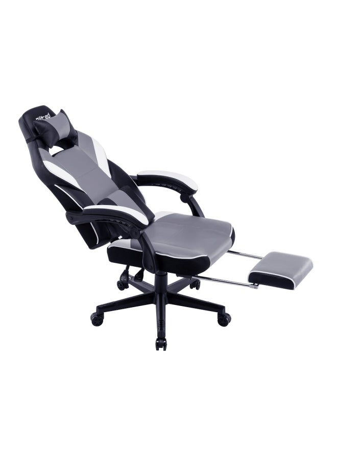 Gaming Chair With Retractable Footrest Porto Grey/Black 84x34x65cm