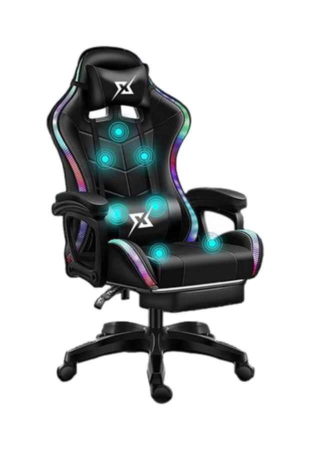 LED Light Gaming Chair With Bluetooth Speaker, Lumbar Support And Adjustable Back Bench