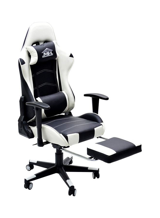 Video Computer Gaming Chair With Fully Reclining Back And Soft Leather