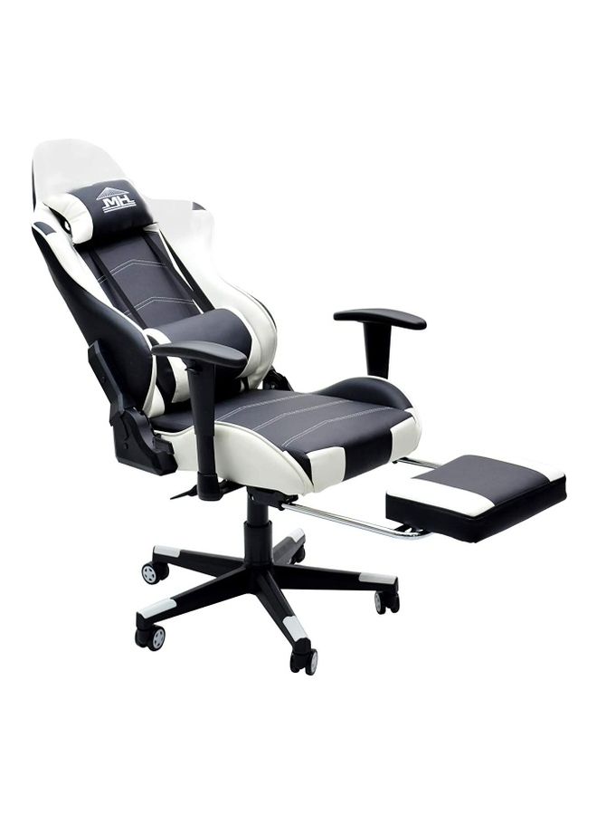 Video Computer Gaming Chair With Fully Reclining Back And Soft Leather