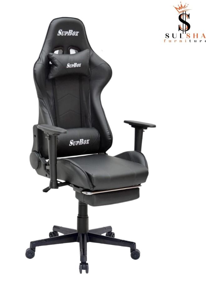 Executive Ergonomic Computer Desk Chair for Office and Gaming with headrest back comfort and lumbar support Black