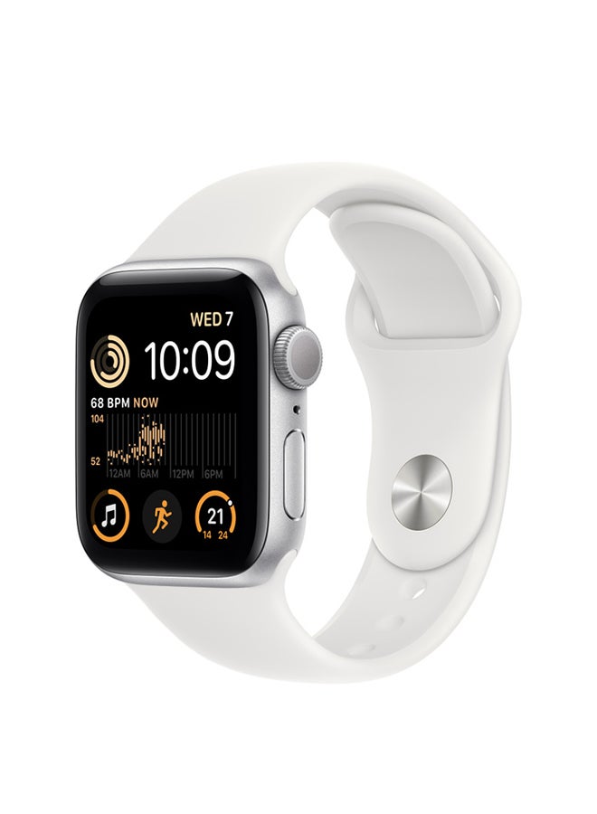 Watch SE GPS 44mm Silver Aluminium Case With Sport Band White