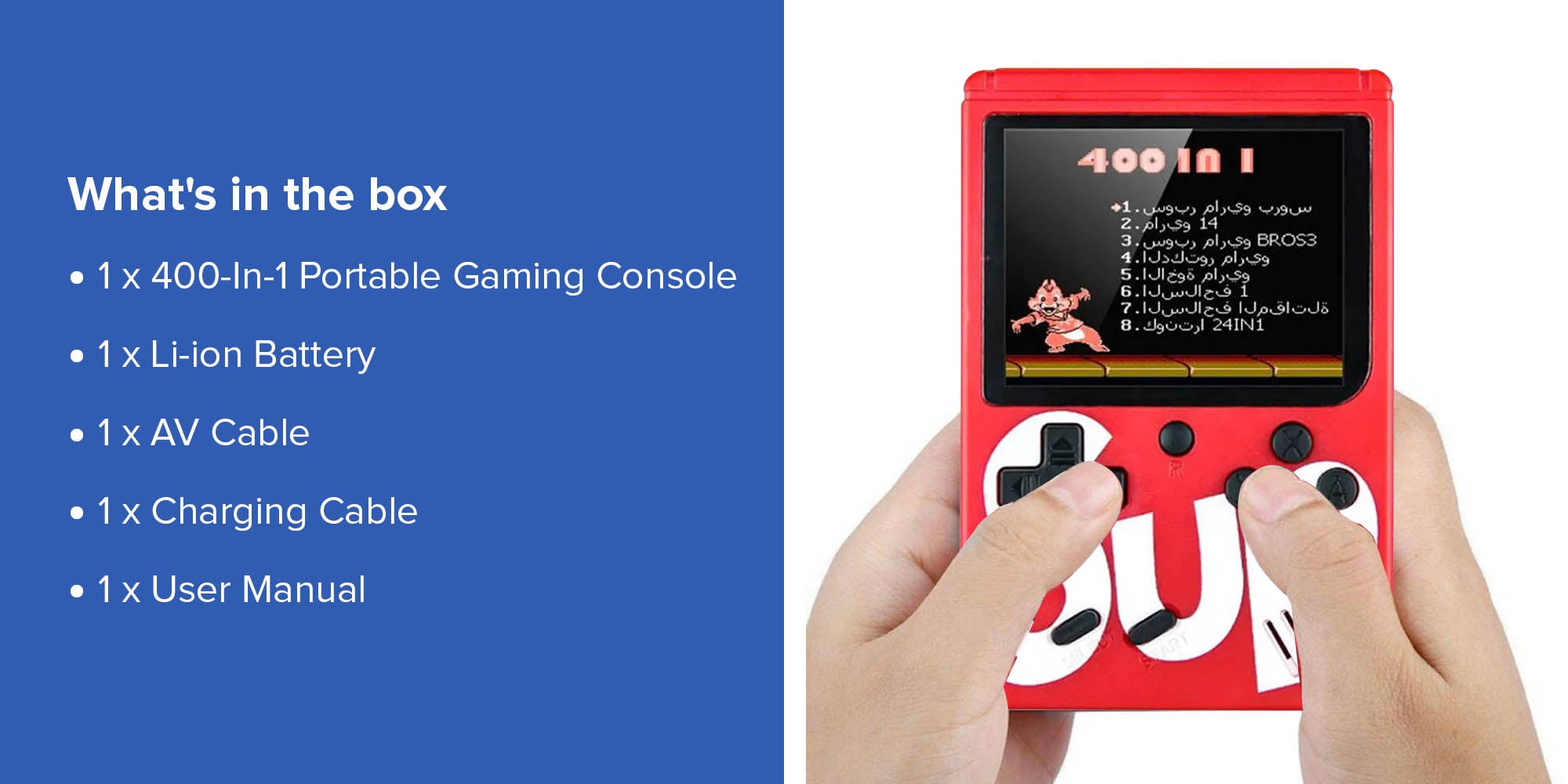 400-In-1 Portable Retro Console