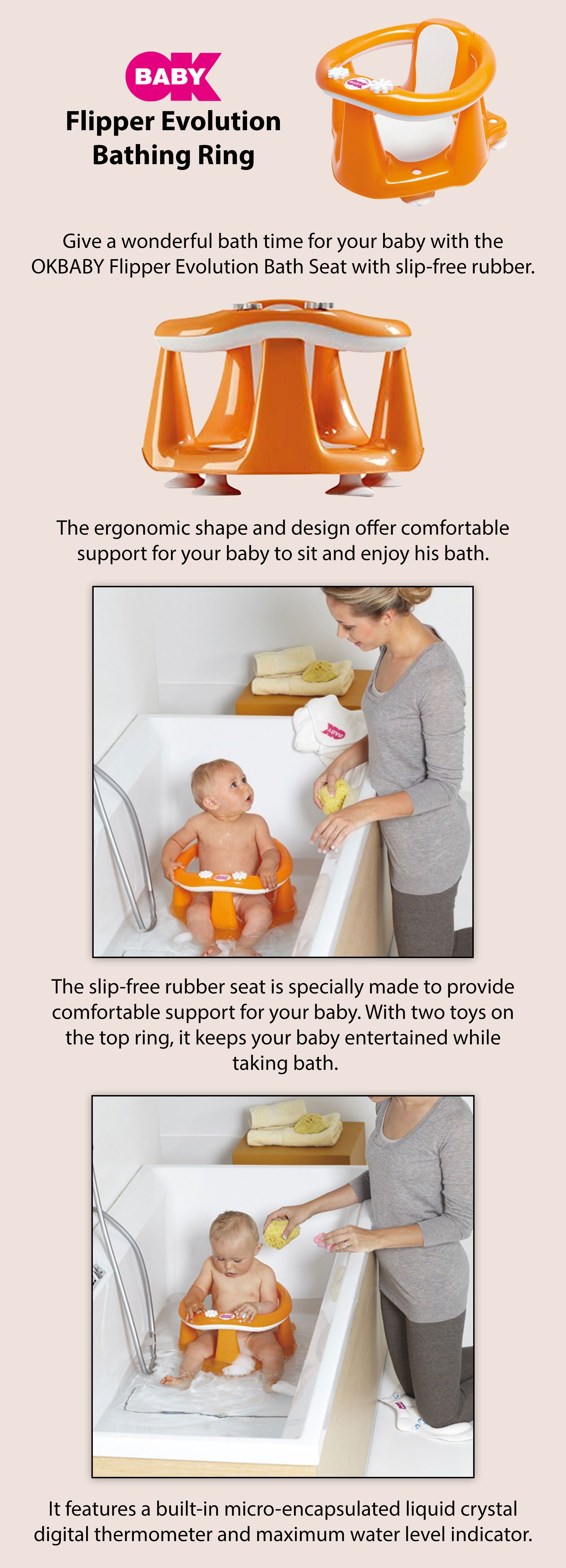 Flipper Evolution Bath Seat With Anit Slip Rubber