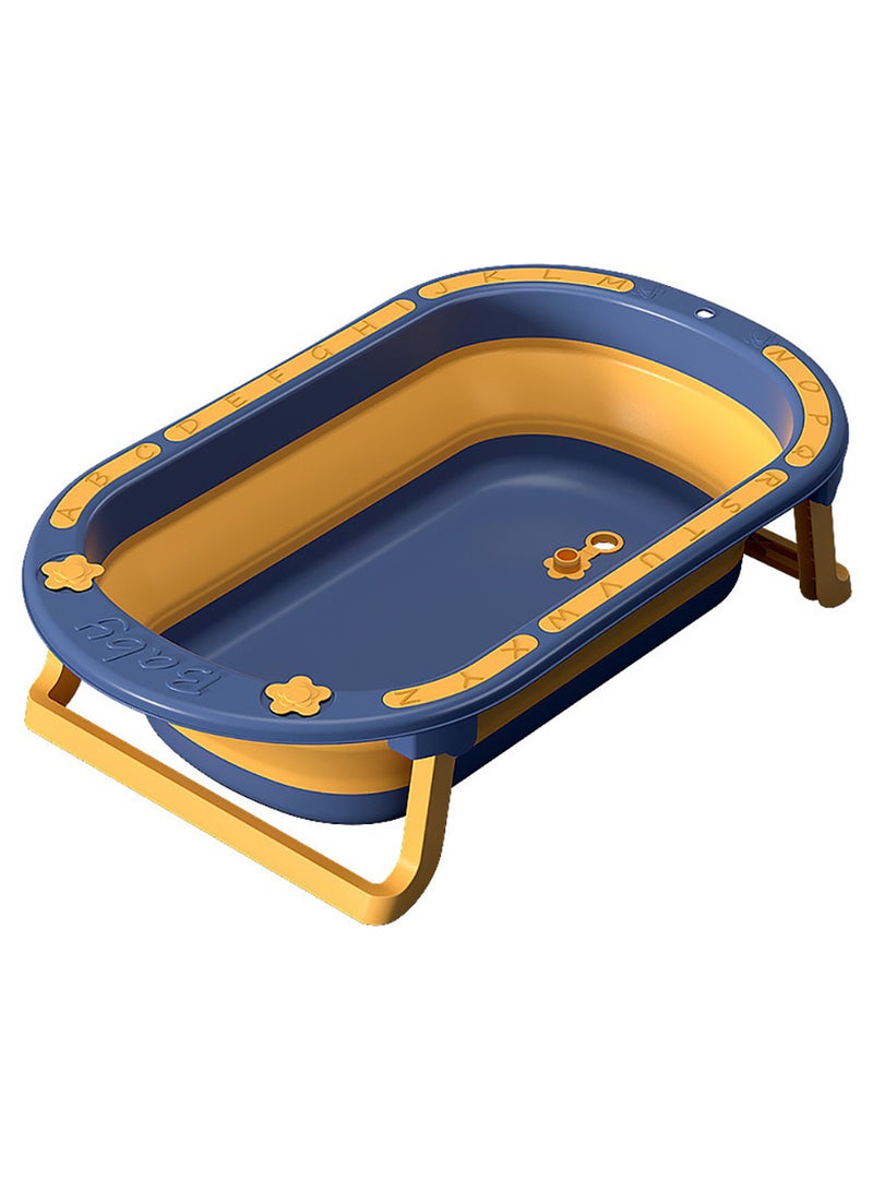 Folding Bath Tub For Newborn With Soft Edges, 0-6 Years, Blue