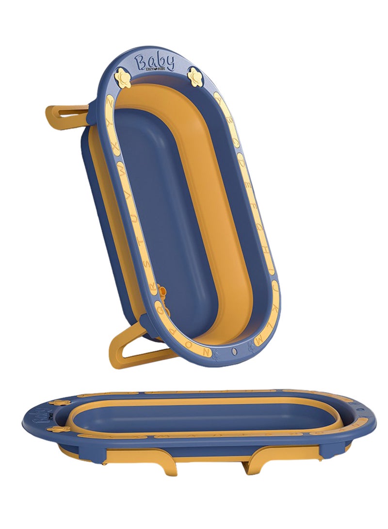 Folding Bath Tub For Newborn With Soft Edges, 0-6 Years, Blue