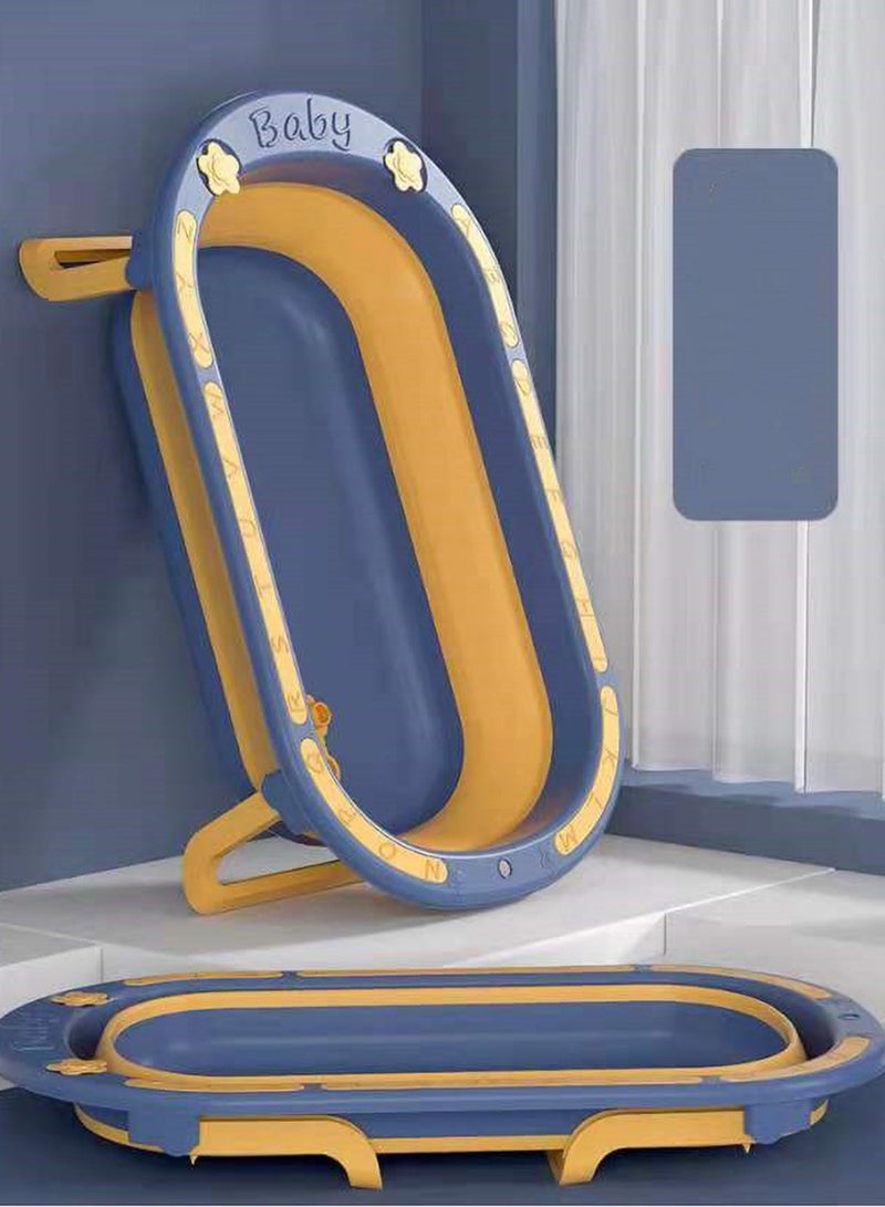 Folding Bath Tub For Newborn With Soft Edges, 0-6 Years, Blue