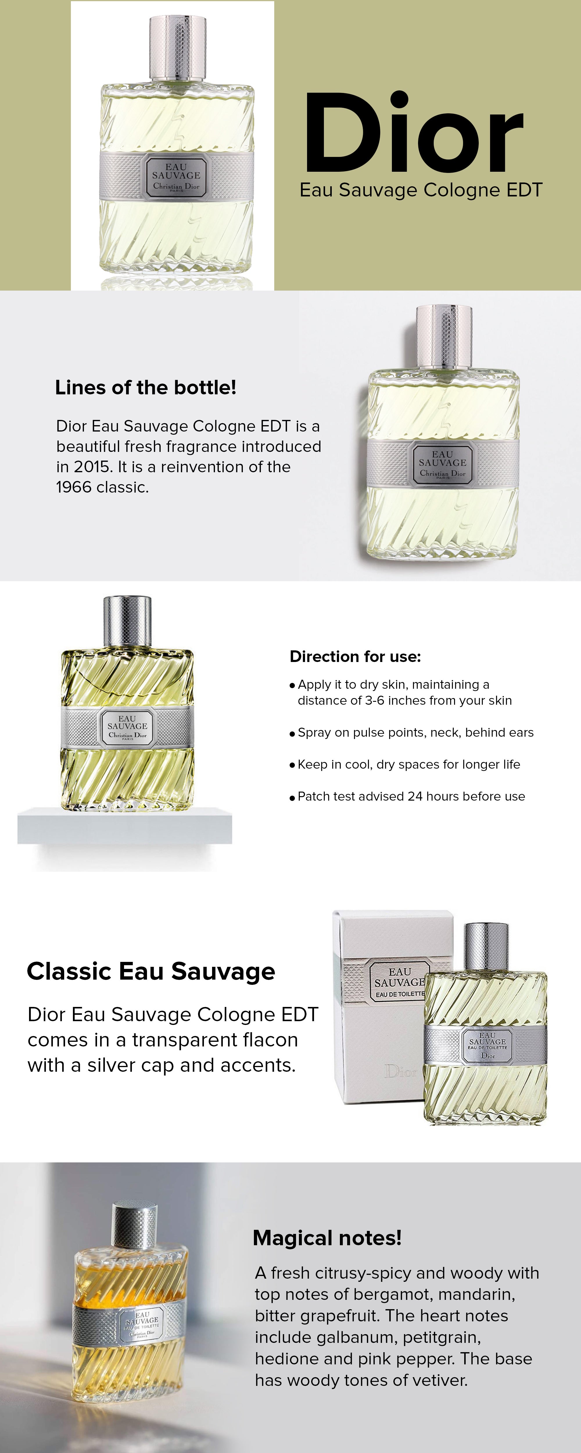 Eau Sauvage Cologne Spray 100ml