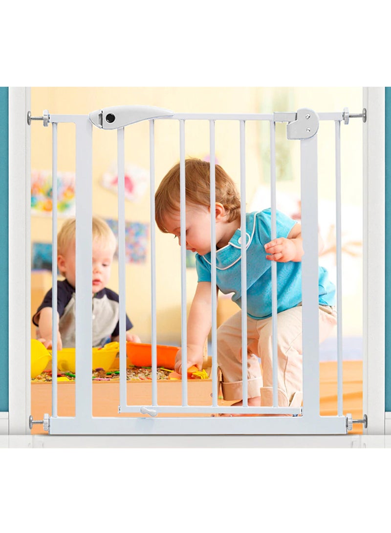 Baby Safe  Metal Safety Gate with 45cm Extension - White