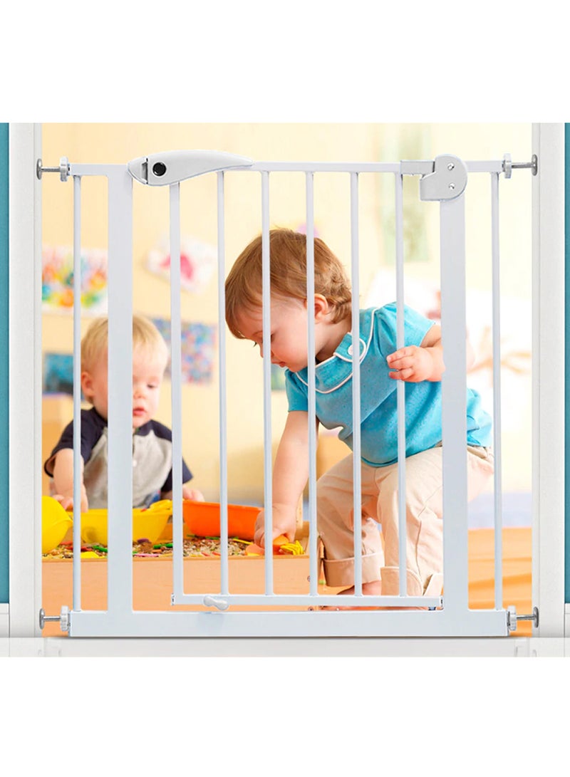 Metal Safety Gate With 20CM X 2 Extension - White