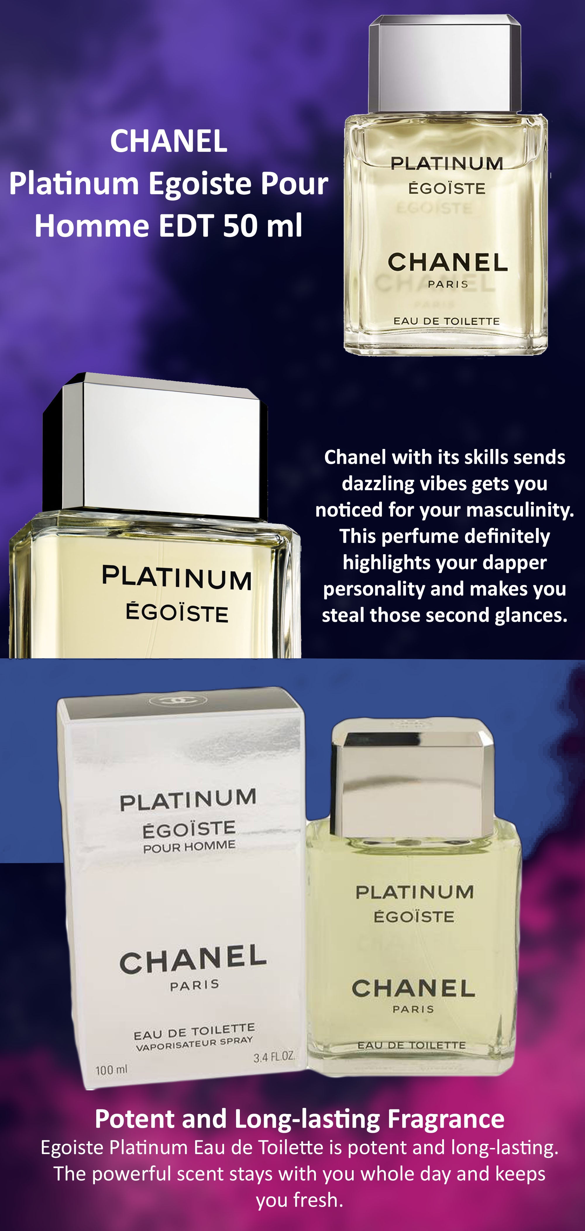 Platinum Egoiste Pour Homme EDT 50ml