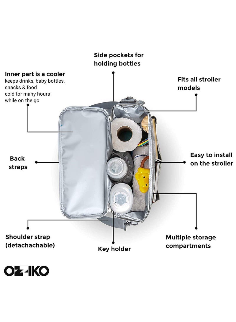 Baby Diaper Bag With High-quality Material And Adjustable Strap For Easy Carrying