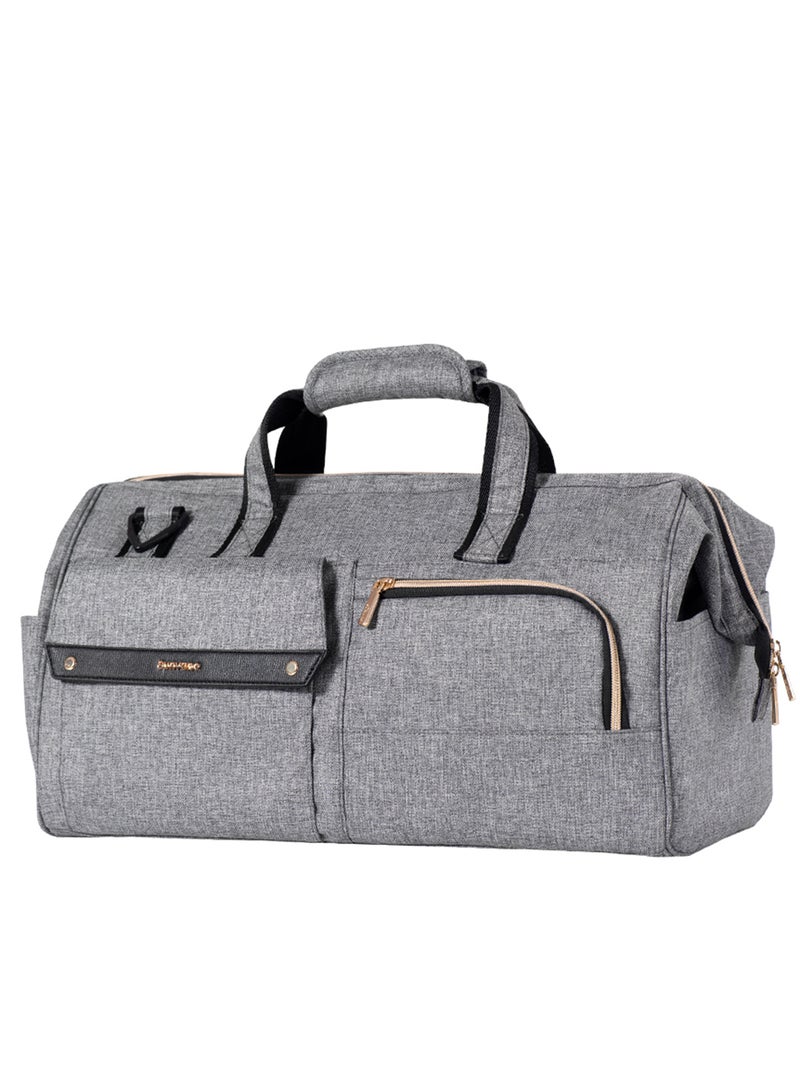 3 In1 Travel Bag detachable Diaper Caddy With Multiple Compartments - Grey