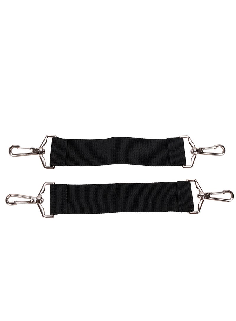 Set Of 6 Baby Diaper Bag With Hooks And Nappy Changing Mat - Black Black