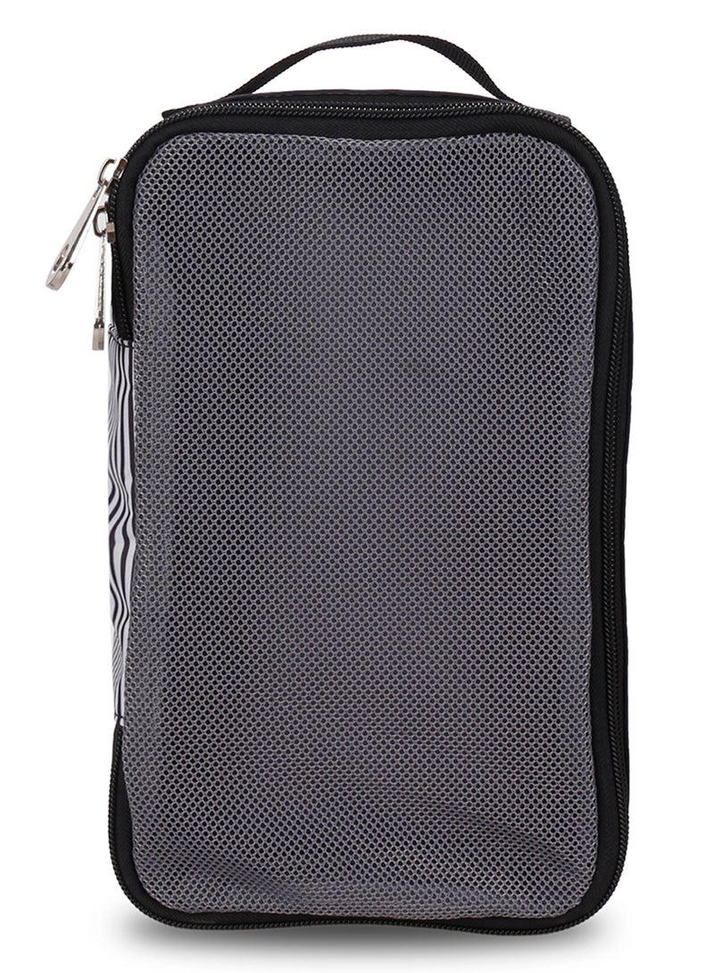 Set Of 6 Baby Diaper Bag With Hooks And Nappy Changing Mat - Black Black