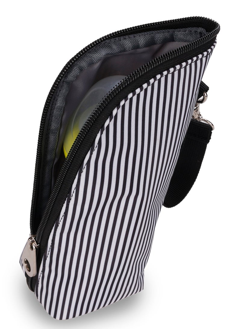 Set Of 6 Baby Diaper Bag With Hooks And Nappy Changing Mat - Black Black