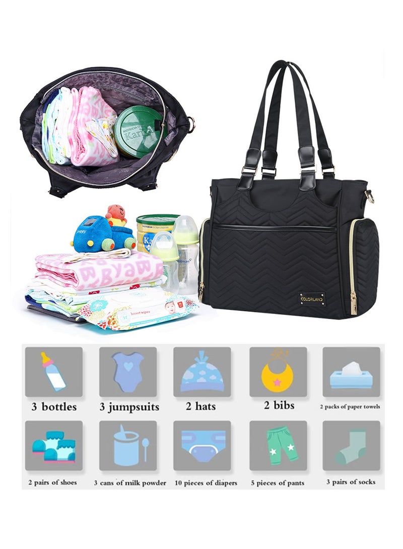 Matilda Diaper Bag For Baby- Black