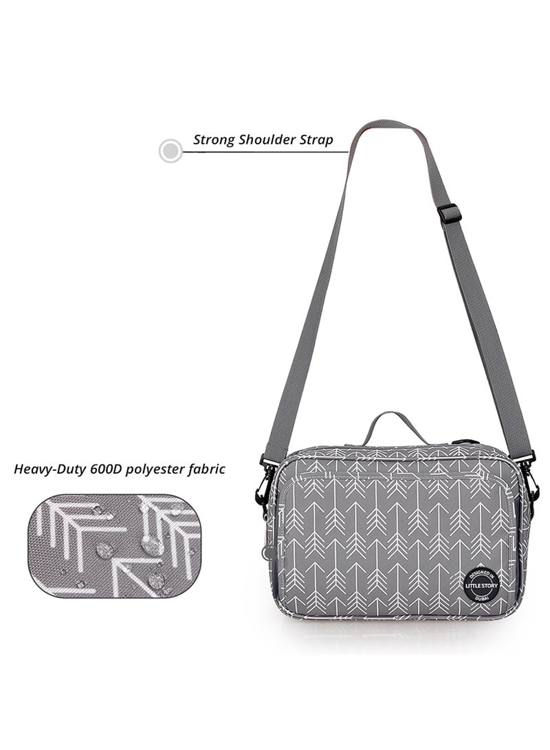 Baby Diaper Changing Clutch Kit - Melange Grey Melange Grey