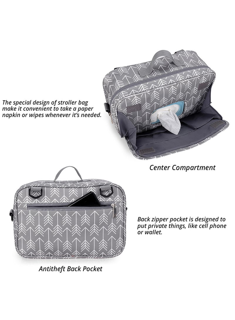 Baby Diaper Changing Clutch Kit - Melange Grey Melange Grey