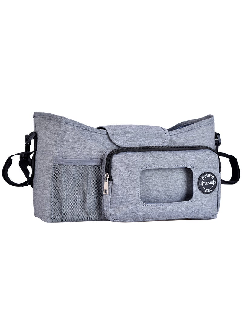 Stroller Diaper Organizer Bag - Grey