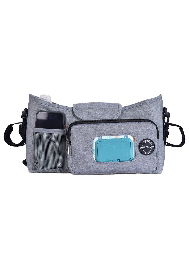 Stroller Diaper Organizer Bag - Grey