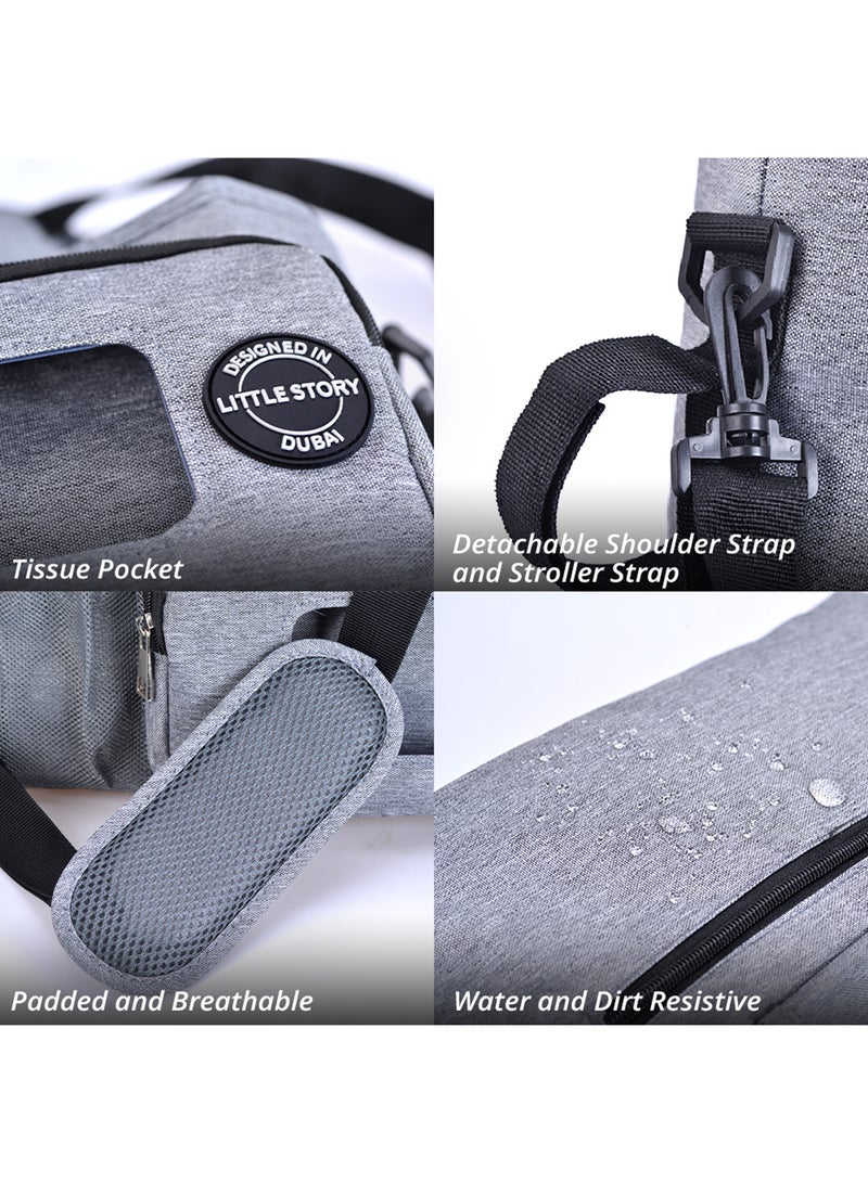 Stroller Diaper Organizer Bag - Grey