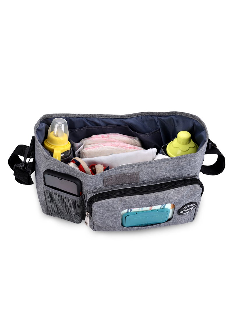 Stroller Diaper Organizer Bag - Grey