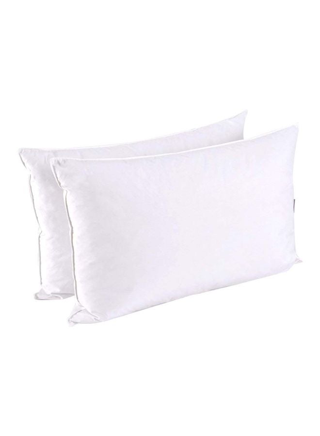 Set Of 2 Solid Bed Pillow White 20x30inch