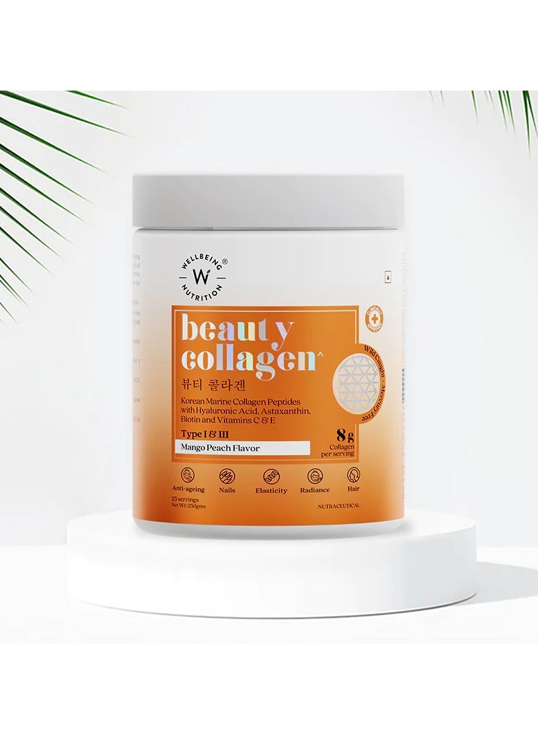 Beauty Collagen Peptides Mango Peach Flavor 250g