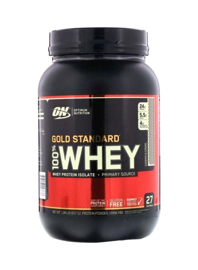Gold Standard 100 Percent Whey Protein - Cookies And Cream - 837 Gram