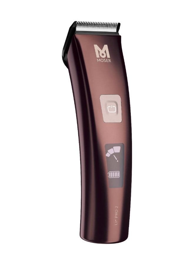 1888-0151 Li+Pro2 Professional Hair Clipper - Cord/Cordless, 46mm Cutting Width, 0.7-3mm Length, Consistent Power, And 3 Speed Levels. Brown/Black 270grams