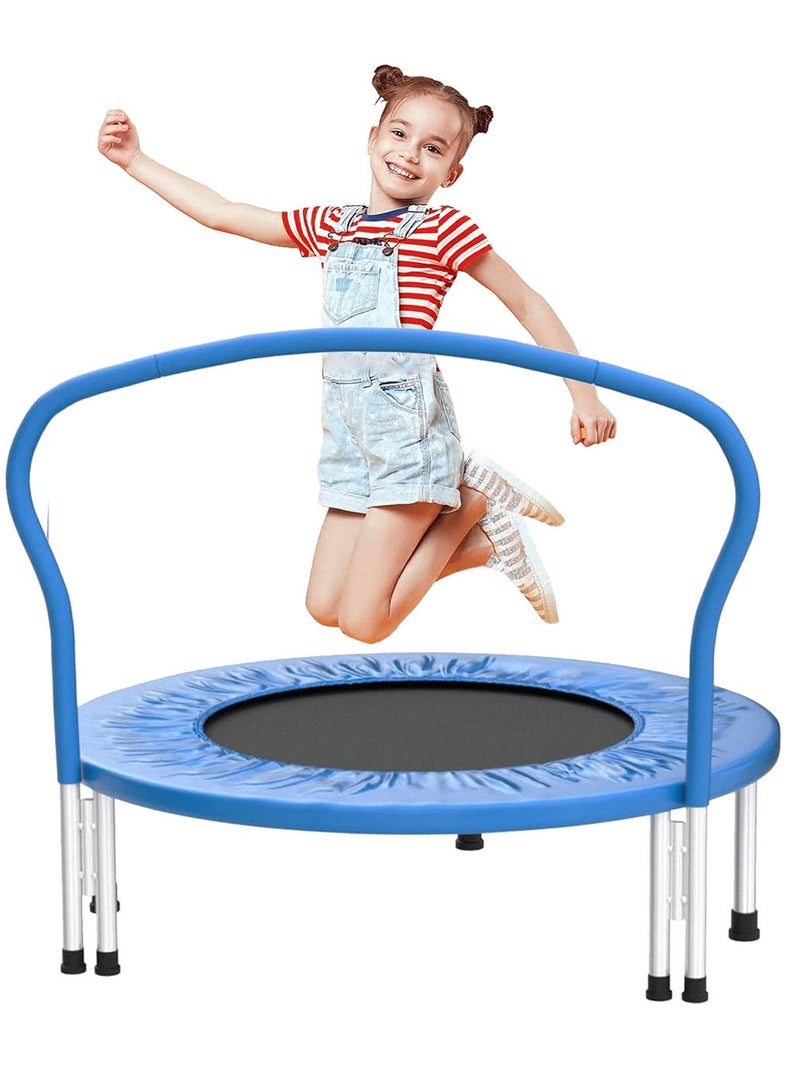 Portable Jumping Trampoline For Kids| Fitness Rebounder With Removable Foam Handle, Stable & Quite Jumping Trampoline For Indoor/Outdoor