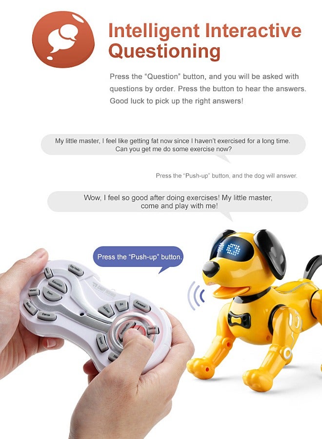 Remote Control Robot Dog - RC Imitate Pet Dog - Music, Dance, Action Programming, Touch Interaction - Smart Puppy - Kid Toy