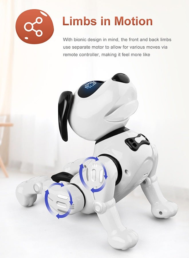 Remote Control Robot Dog - RC Imitate Pet Dog - Music, Dance, Action Programming, Touch Interaction - Smart Puppy - Kid Toy