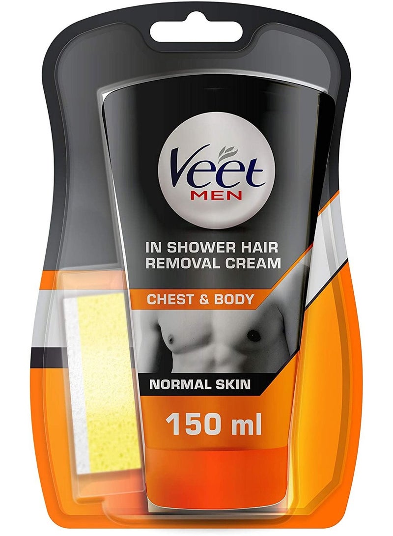 Veet for Men In-Shower Hair Removal Cream for Normal Skin, 150ml