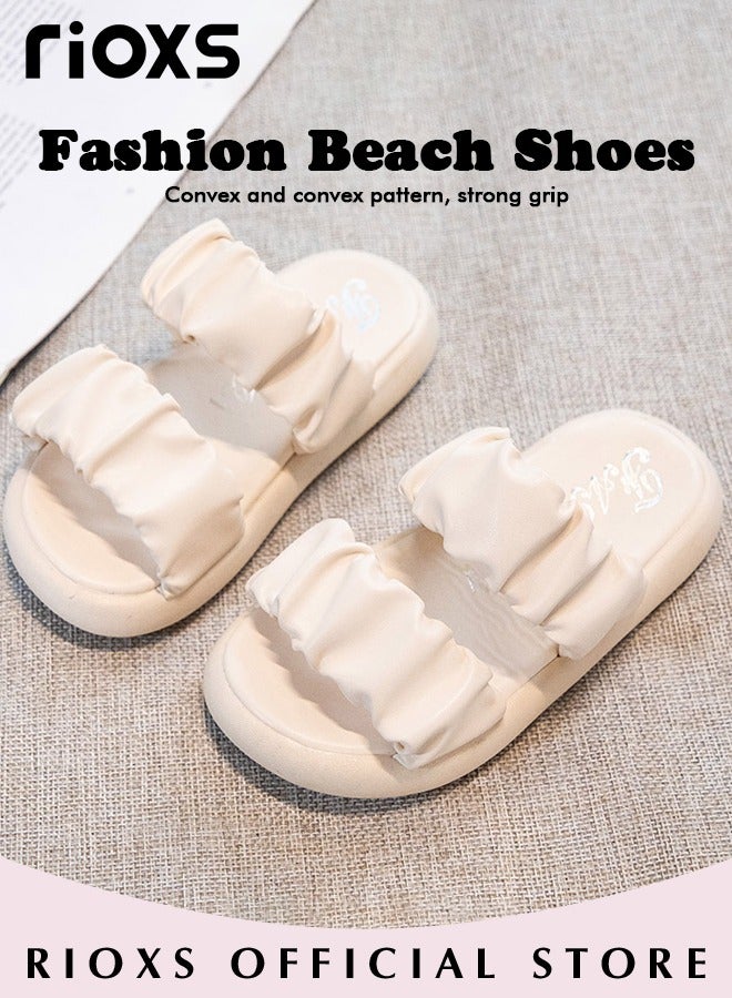 Kids Unisex Fashion Beach Slippers Boys Girls Non-Slip Soft Sole Open Toe Sandals Slippers For Outdoor Or Indoor Use