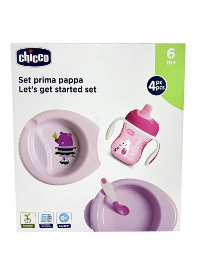 Weaning Set - Pink - 6M+, Packaging May Vary