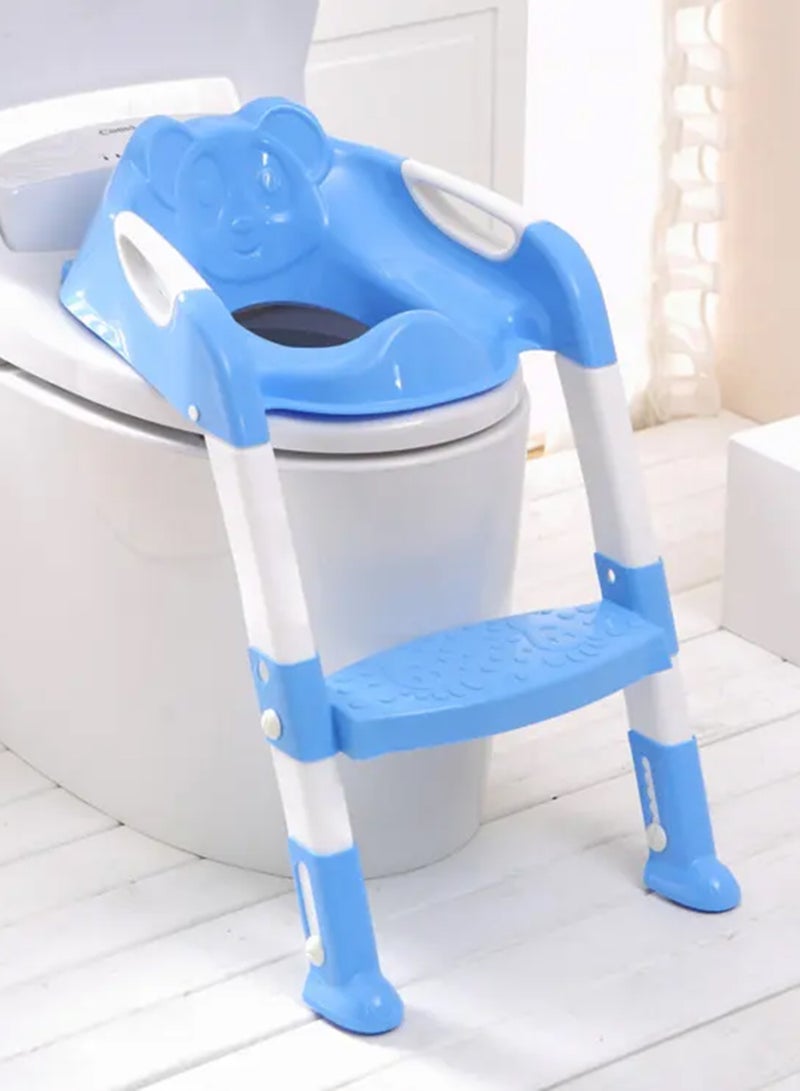 Portable And Convenient Kids Toilet Seat Potty Chair With Adjustable Ladder