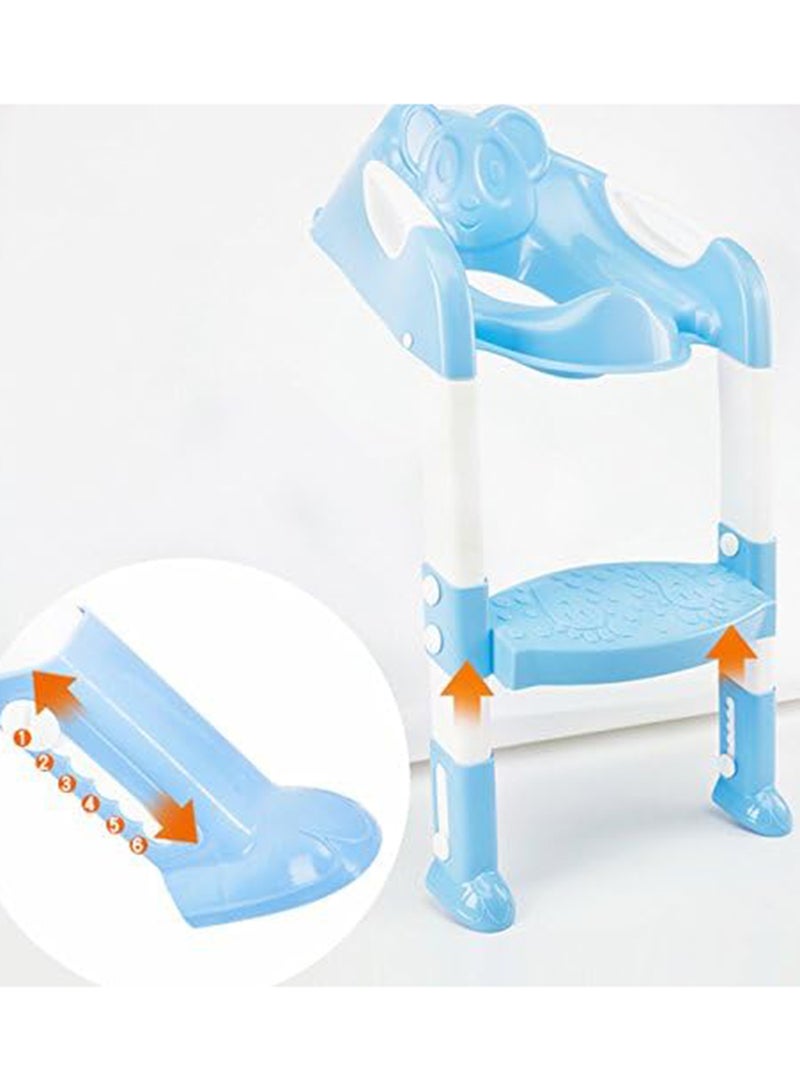 Portable And Convenient Kids Toilet Seat Potty Chair With Adjustable Ladder