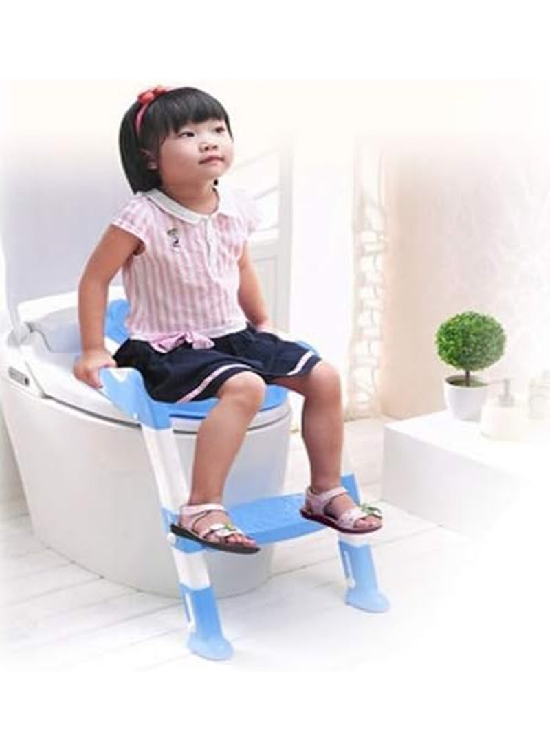 Portable And Convenient Kids Toilet Seat Potty Chair With Adjustable Ladder