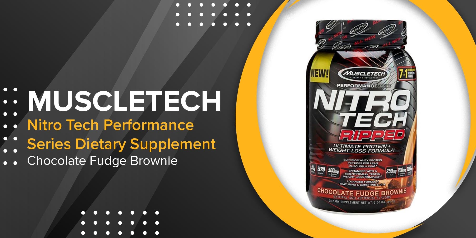 Nitro Tech Performance Series Dietary Supplement - Chocolate Fudge Brownie