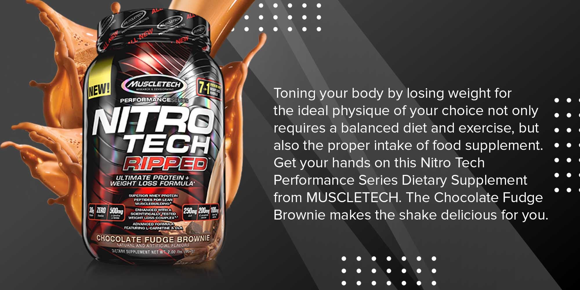 Nitro Tech Performance Series Dietary Supplement - Chocolate Fudge Brownie