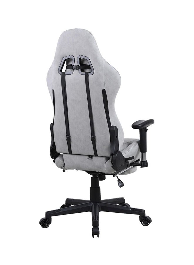 Ergonomically Designed Super Comfort Gaming Chair With Headrest Pillow, Lumbar Cushion And Retractable Footrest Grey 52 x 54 x 134cm