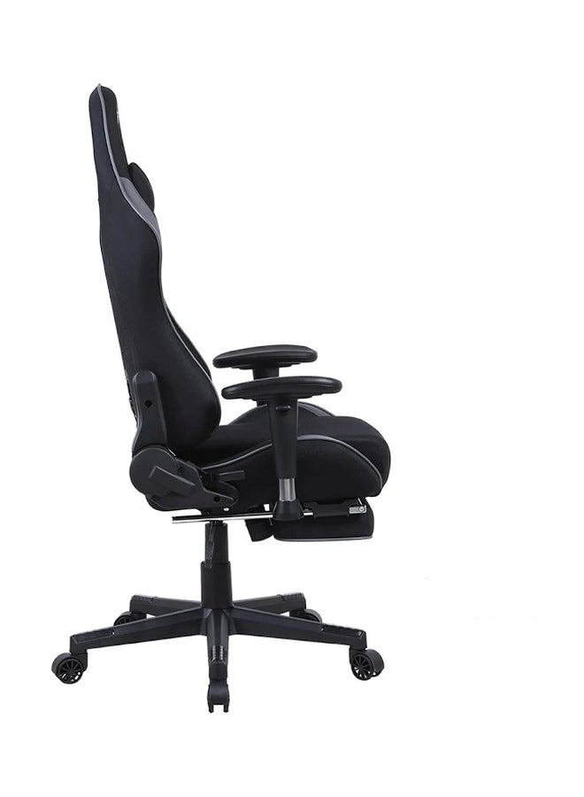 Gaming Chair Racing Style With Retractable Footrest Black