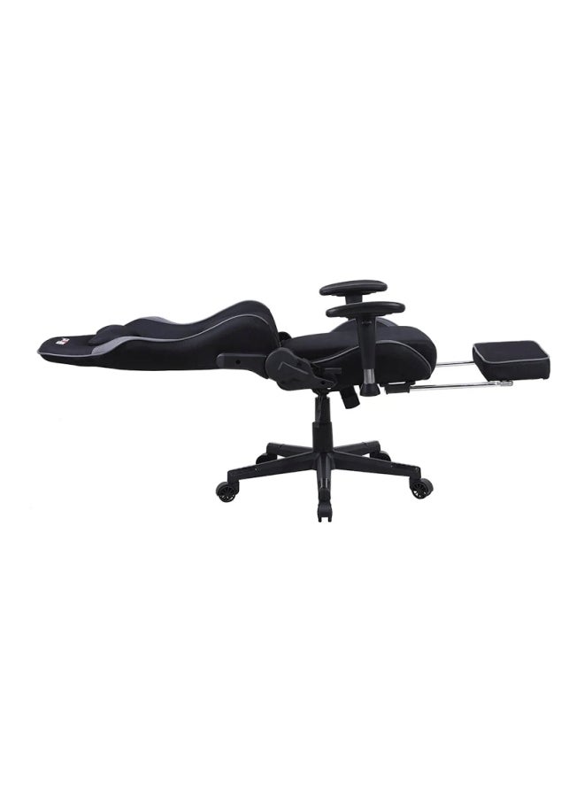 Gaming Chair Racing Style With Retractable Footrest Black