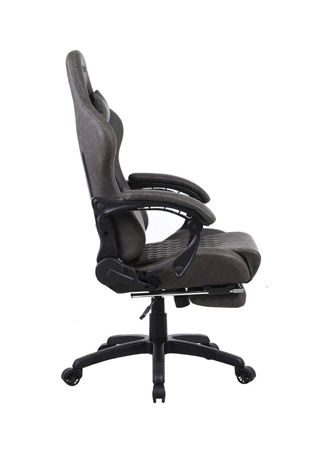 Gaming Chair Racing Style With Retractable Footrest Brown