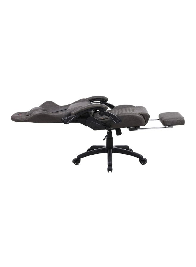 Gaming Chair Racing Style With Retractable Footrest Brown