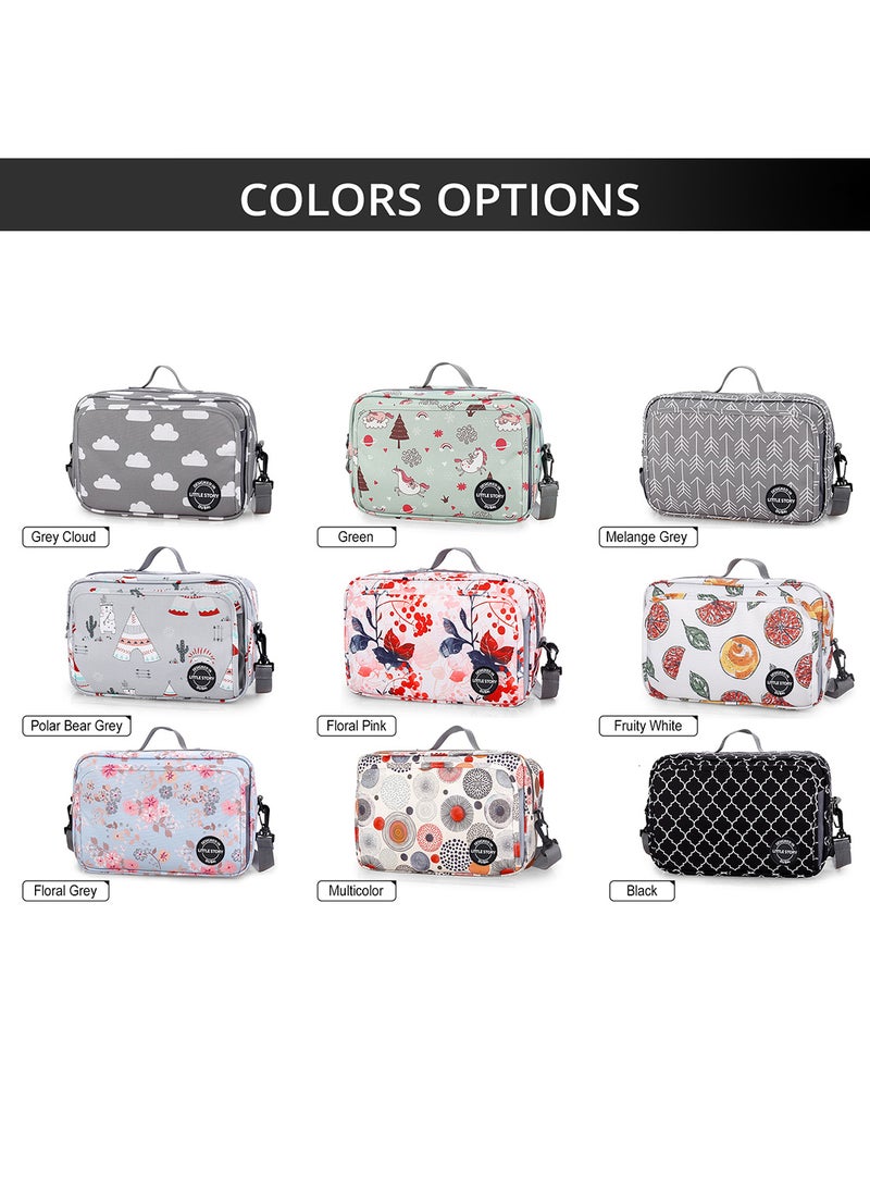 Baby Diaper Changing Clutch Kit - Grey Clouds Grey Cloud
