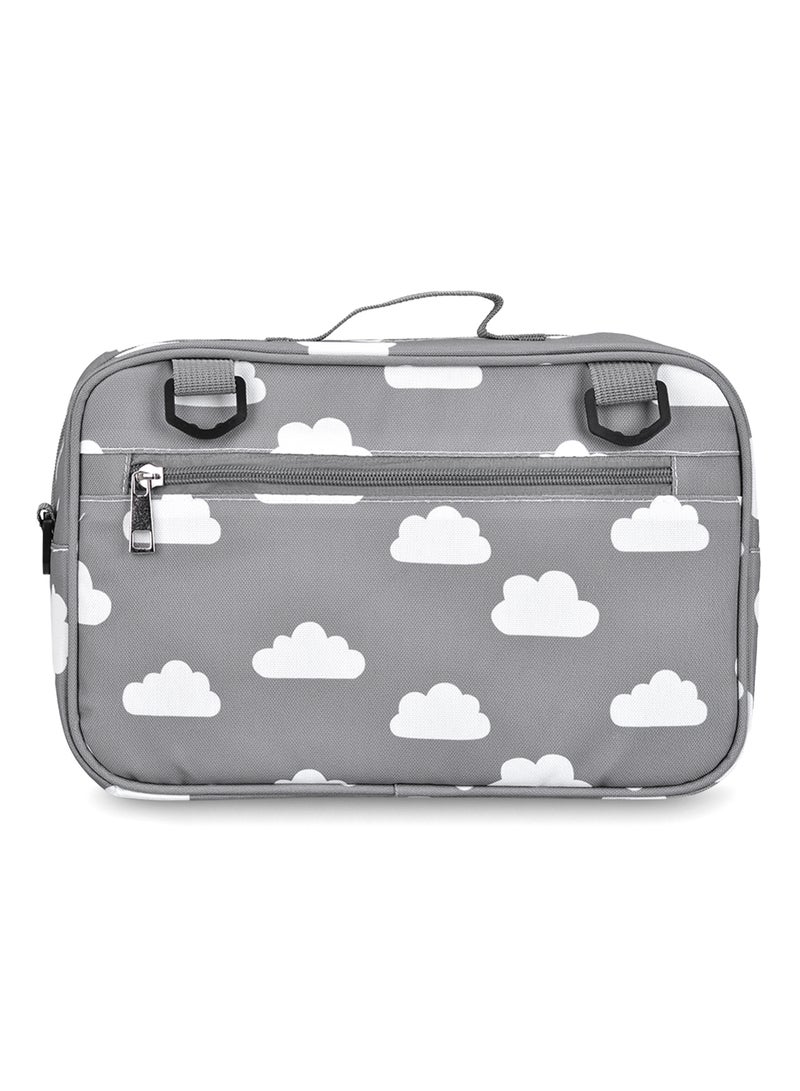 Baby Diaper Changing Clutch Kit - Grey Clouds Grey Cloud