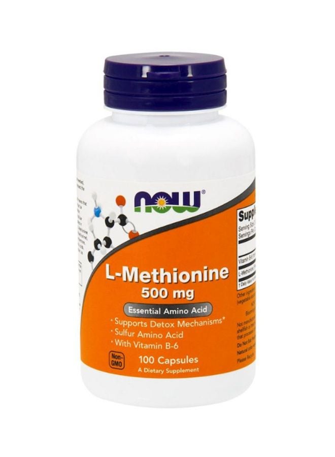 L-Methionine Essential Amino Acid 500mg 100 Capsules